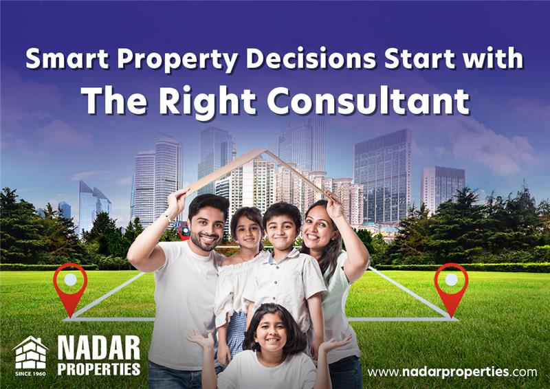 Property consultant helping clients with buying decisions